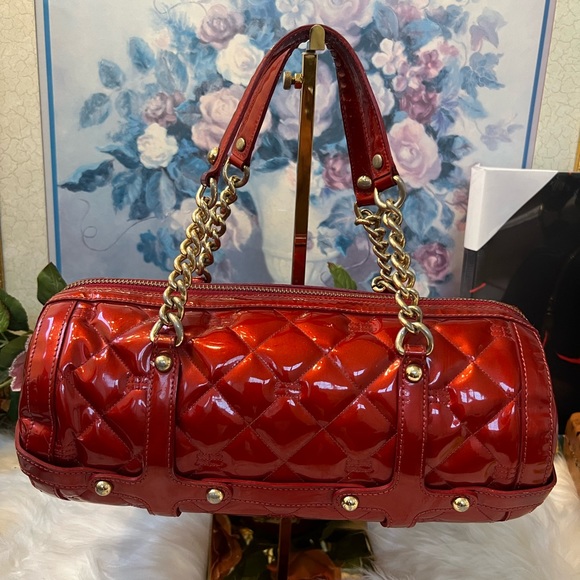Balenciaga Papillon Handbag in Red Patent Leather - Picture 2 of 13